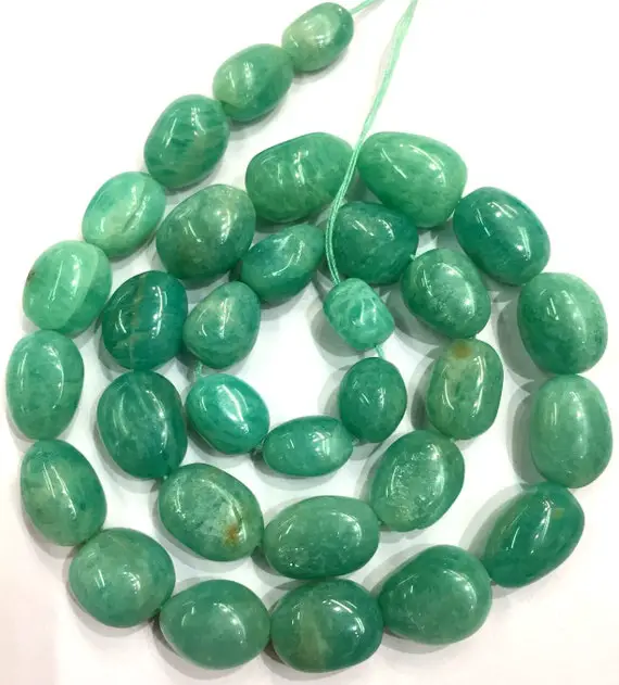 Aaa Quality~natural Amazonite Nuggets Beads Smooth Hand Polished Nugget Shape Beads Amazonite Gemstone Beads Jewelry Making Nuggets Beads.