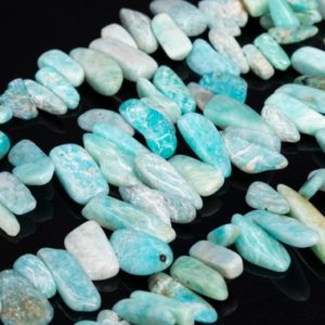 Shop Amazonite Chip & Nugget Beads! Genuine Natural Amazonite Loose Beads Blue Green Grade AA Stick Pebble Chip Shape 12-24×3-5mm | Natural genuine chip Amazonite beads for beading and jewelry making.  #jewelry #beads #beadedjewelry #diyjewelry #jewelrymaking #beadstore #beading #affiliate #ad