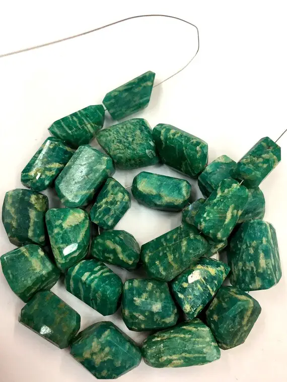 Natural Amazonite Nugget Beads Faceted Nuggets Shape Beads Amazonite Fancy Nuggets Shape Beads Amazonite Gemstone Beads Superb Quality Beads