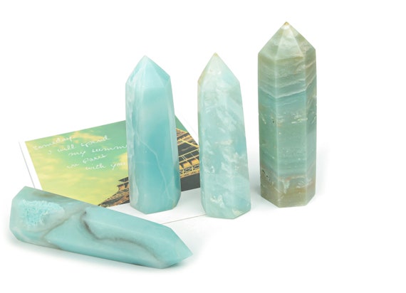Amazonite Obelisk Tower Stone – Obelisk Tower Point Crystals – Meditation Gemstone - Gifts - Tw1068