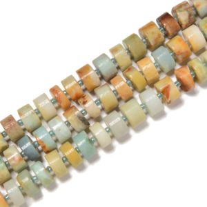 Shop Amazonite Rondelle Beads! Multi Color Amazonite Rondelle Wheel Disc Beads Size 10-11mm 11-12mm 15.5'' Str | Natural genuine rondelle Amazonite beads for beading and jewelry making.  #jewelry #beads #beadedjewelry #diyjewelry #jewelrymaking #beadstore #beading #affiliate #ad