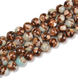 Shop Amazonite Beads! Bronzite Amazonite Smooth Round Beads Size 6mm 8mm 10mm 15.5'' Strand | Natural genuine beads Amazonite beads for beading and jewelry making.  #jewelry #beads #beadedjewelry #diyjewelry #jewelrymaking #beadstore #beading #affiliate #ad