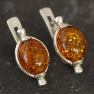 Shop Amber Earrings! Vintage Amber Earrings, Natural Amber, Taurus Birthstone, Yellow Amber Earrings, Oval Earrings, Yellow Gemstone, 925 Sterling Silver, Amber | Natural genuine Amber earrings. Buy crystal jewelry, handmade handcrafted artisan jewelry for women.  Unique handmade gift ideas. #jewelry #beadedearrings #beadedjewelry #gift #shopping #handmadejewelry #fashion #style #product #earrings #affiliate #ad
