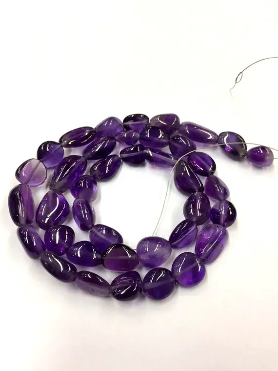 Aaa++ Amethyst Nuggets Shape Beads Natural Amethyst Unusual Shape Amethyst Smooth Polished Gemstone 18" Strand Jewelry Making Beads