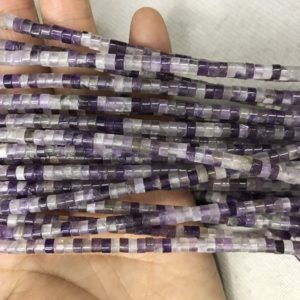 Shop Amethyst Bead Shapes! Natural Amethyst 4mm Heishi Genuine Purple Quartz Grade AB Loose Beads 15 inch Jewelry Supply Bracelet Necklace Material Support Wholesale | Natural genuine other-shape Amethyst beads for beading and jewelry making.  #jewelry #beads #beadedjewelry #diyjewelry #jewelrymaking #beadstore #beading #affiliate #ad