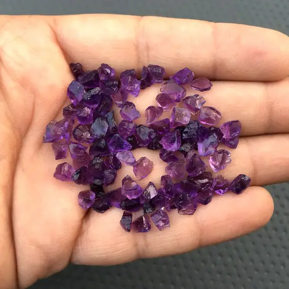 50 Pieces Tiny Rough,size 2-4 Mm Natural Amethyst Gemstone February Birthstone Amethyst Raw,making Jewelry Material Amethyst Wholesale Rough