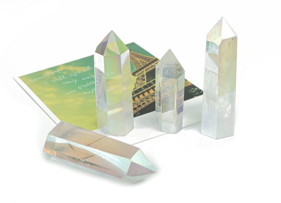 Angel Aura Quartz Obelisk Tower Stone – Obelisk Tower Point Crystals – Meditation Gemstone - Gifts - Tw1050