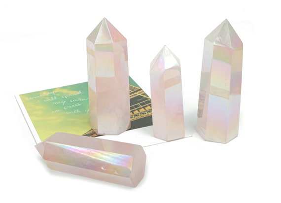 Angel Aura Rose Quartz Obelisk Tower Stone – Obelisk Tower Point Crystals – Meditation Gemstone - Gifts - Tw1059