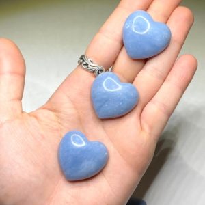 Shop Gemstone Hearts! Angelite Heart | Natural genuine stones & crystals in various shapes & sizes. Buy raw cut, tumbled, or polished gemstones for making jewelry or crystal healing energy vibration raising reiki stones. #crystals #gemstones #crystalhealing #crystalsandgemstones #energyhealing #affiliate #ad