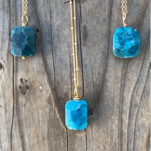 Apatite / Blue Apatite / Apatite Necklace / Apatite Pendant / Chakra Jewelry / Faceted Apatite / Apatite Jewelry / Gold Filled | Natural genuine Apatite pendants. Buy crystal jewelry, handmade handcrafted artisan jewelry for women.  Unique handmade gift ideas. #jewelry #beadedpendants #beadedjewelry #gift #shopping #handmadejewelry #fashion #style #product #pendants #affiliate #ad