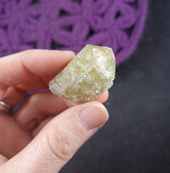 Large Yellow Apatite Crystal Point Stones Golden Crystals Terminated Gemmy Solar Plexus Chakra Wrappable