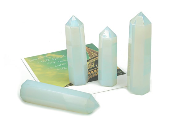 Opalite Obelisk Tower Stone – Obelisk Tower Point Crystals – Natural Opalite Gemstones – Loose Gemstone - Tw1055