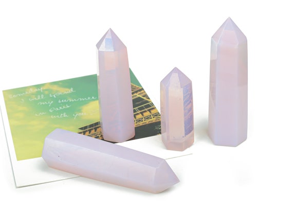 Pink Opalite Obelisk Tower Stone – Obelisk Tower Point Crystals – Natural Pink Opalite Gemstones – Loose Gemstone - Tw1054