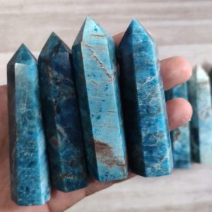 Shop Apatite Points & Wands! Apatite Point Natural Apatite Tower Blue Apatite Point Obelisk Healing Crystal | Natural genuine stones & crystals in various shapes & sizes. Buy raw cut, tumbled, or polished gemstones for making jewelry or crystal healing energy vibration raising reiki stones. #crystals #gemstones #crystalhealing #crystalsandgemstones #energyhealing #affiliate #ad