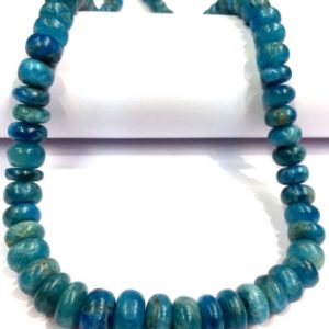 Shop Apatite Rondelle Beads! Natural Neon Apatite Gemstone Beads Neon Apatite Smooth Rondelle Beads Smooth Polished Apatite Beads Jewelry Making Beads. | Natural genuine rondelle Apatite beads for beading and jewelry making.  #jewelry #beads #beadedjewelry #diyjewelry #jewelrymaking #beadstore #beading #affiliate #ad
