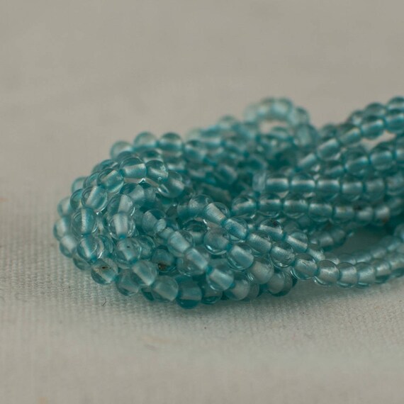 Grade Aa Natural Apatite (aqua Blue) Semi-precious Gemstone Round Beads - 2mm - 15" Strand
