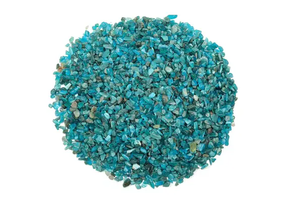 Blue Apatite Chips – Gemstone Chips – Crystal Semi Tumbled Chips - Bulk Crystal - 2-6mm  - Cp1132
