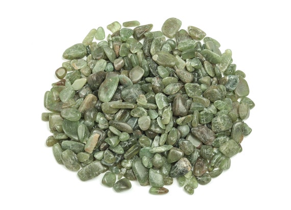 Green Apatite Chips – Gemstone Chips – Crystal Semi Tumbled Chips - Bulk Crystal - 7-15mm  - Cp1069