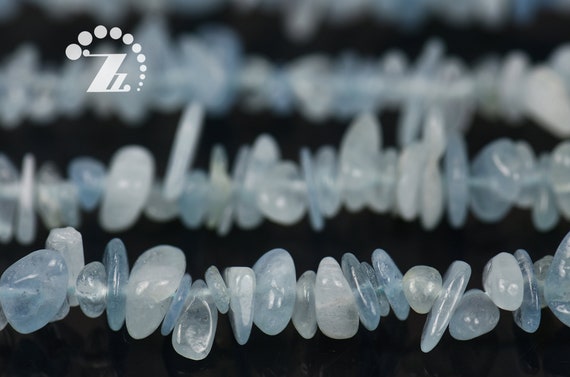 Aquamarine Chip Beads,irregular Nugget Beads,blue Aquamarine,natural,gemstone,polished Beads,diy,5-8mm,32" Full Strand
