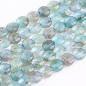 Shop Aquamarine Faceted Beads! Genuine Natural Light Blue Aquamarine Loose Beads Brazil Faceted Flat Round Button Shape 4x2mm | Natural genuine faceted Aquamarine beads for beading and jewelry making.  #jewelry #beads #beadedjewelry #diyjewelry #jewelrymaking #beadstore #beading #affiliate #ad