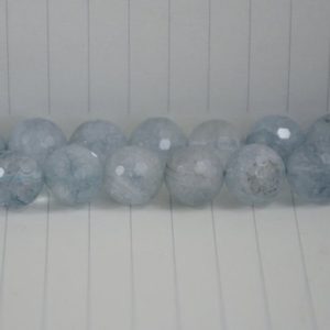 Shop Aquamarine Faceted Beads! Faceted Round Genuine Aquamarine Beads — 13mm — 30 Beads — Section Aquamarine  beads —Full strand —Hole 1mm | Natural genuine faceted Aquamarine beads for beading and jewelry making.  #jewelry #beads #beadedjewelry #diyjewelry #jewelrymaking #beadstore #beading #affiliate #ad