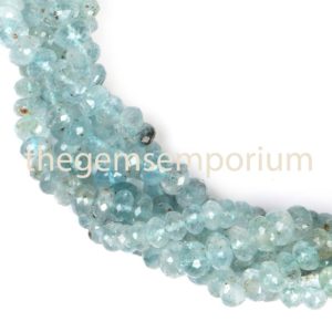 Shop Aquamarine Faceted Beads! Shaded Aquamarine Faceted Rondelle Beads, Aquamarine Faceted Beads, Aquamarine Rondelle Beads, Aquamarine Beads, Aquamarine Rondelles | Natural genuine faceted Aquamarine beads for beading and jewelry making.  #jewelry #beads #beadedjewelry #diyjewelry #jewelrymaking #beadstore #beading #affiliate #ad