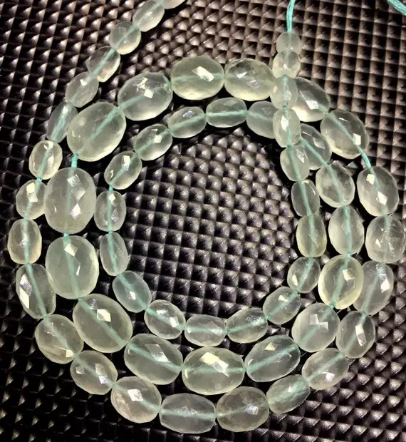 Aaa Quality~great Luster Aquamarine Blue Faceted Oval Beads Aquamarine Necklace Natural Aquamarine Gemstone Beads Jewelry Making Oval Beads.