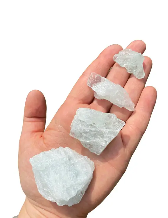 Raw Aquamarine Crystal (.5" - 4") Grade B Raw Aquamarine Chunk - Healing Crystals And Stones - Raw Aquamarine Stone - Throat Chakra Crystals