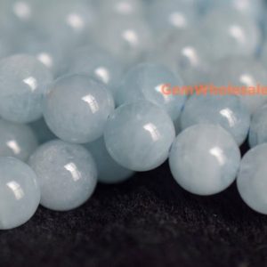 Shop Aquamarine Round Beads! 8/20/40PCS  10mm A Natural Aquamarine round beads, High quality light blue color jewelry beads, milky light blue gemstone 10mm A quality YGY | Natural genuine round Aquamarine beads for beading and jewelry making.  #jewelry #beads #beadedjewelry #diyjewelry #jewelrymaking #beadstore #beading #affiliate #ad