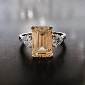 Art Deco Citrine Ring Sterling Silver Ring, yellow citrine, Engagement Ring, Promise Ring, Emerald Cut Ring, birthstone ring, gemstone ring | Natural genuine Array rings, simple unique alternative gemstone engagement rings. #rings #jewelry #bridal #wedding #jewelryaccessories #engagementrings #weddingideas #affiliate #ad