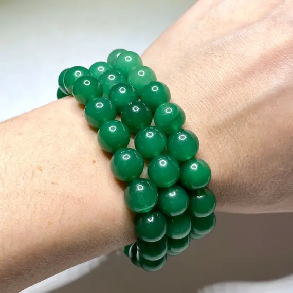 Green Aventurine Crystal Bracelet, Aventurine Gemstone Beaded Bracelet