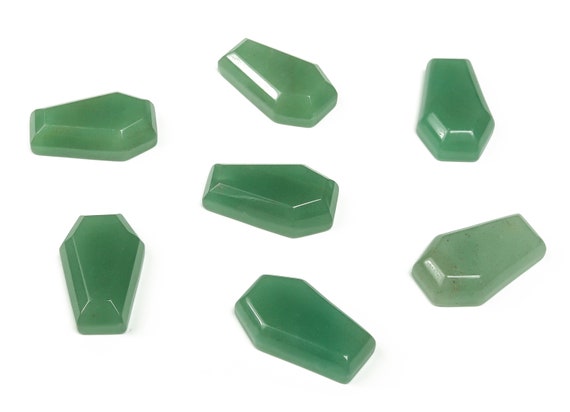Aventurine Coffin Crystal - Cabochon - Crystal Carving - 3cm Co1021