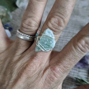 Shop Aventurine Rings! raw rough natural green aventurine crystal ring, natural green aventurine ring, green adventurine, natural green rough aventurine crystal | Natural genuine Aventurine rings, simple unique handcrafted gemstone rings. #rings #jewelry #shopping #gift #handmade #fashion #style #affiliate #ad