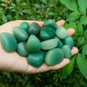 Shop Tumbled Aventurine Crystals & Pocket Stones! Green Aventurine Tumbled Stones 20-40mm (1 inch to 1.5 inches) | Natural genuine stones & crystals in various shapes & sizes. Buy raw cut, tumbled, or polished gemstones for making jewelry or crystal healing energy vibration raising reiki stones. #crystals #gemstones #crystalhealing #crystalsandgemstones #energyhealing #affiliate #ad