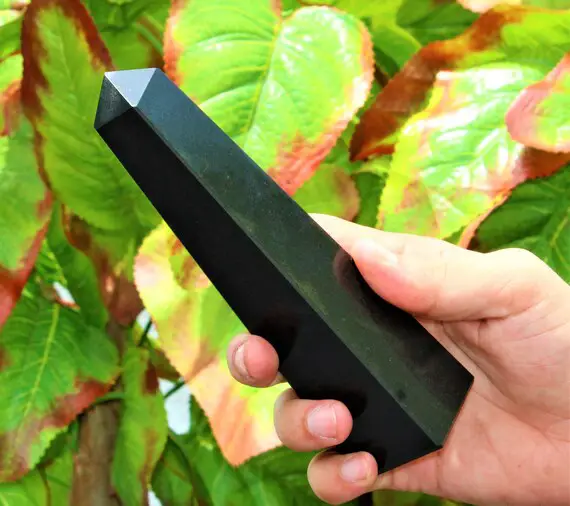 165mm Black Tourmaline Healing Obelisk - Metaphysical Meditation Aid, Chakra Balancing Crystal, Perfect Spiritual Gift