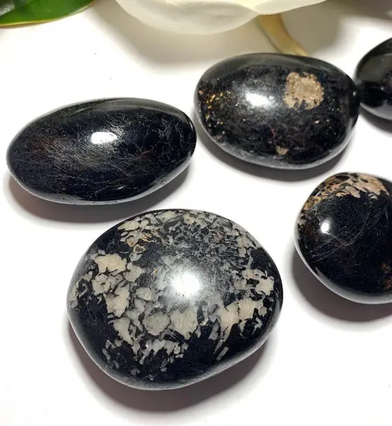 Black Tourmaline Palm Stones