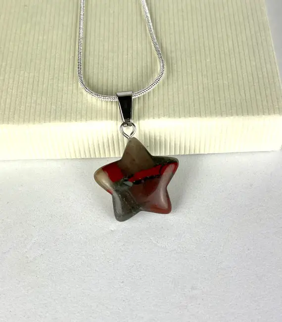 Bloodstone Necklace - Heliotrope Stone - Bloodstone Crystal Choker - Silver Bloodstone - Chakra Healing Gift - Romantic Gift  - Mom Gift