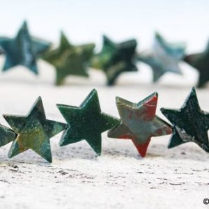 Shop Bloodstone Bead Shapes! L/ Blood Stone 20mm Star Beads 16" Strand Natural Dark Green And Multicolor Gems Large Size Star Cutting For Crafts For All Jewelry Making | Natural genuine other-shape Bloodstone beads for beading and jewelry making.  #jewelry #beads #beadedjewelry #diyjewelry #jewelrymaking #beadstore #beading #affiliate #ad