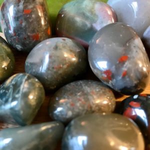 Tumbled Bloodstone Stone with Gift Bag | Natural genuine stones & crystals in various shapes & sizes. Buy raw cut, tumbled, or polished gemstones for making jewelry or crystal healing energy vibration raising reiki stones. #crystals #gemstones #crystalhealing #crystalsandgemstones #energyhealing #affiliate #ad