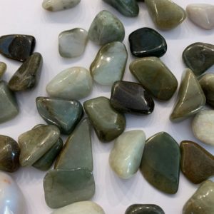 Shop Tumbled Jade Crystals & Pocket Stones! Burma Jade Tumbled Stone, Medium Jade Tumble | Natural genuine stones & crystals in various shapes & sizes. Buy raw cut, tumbled, or polished gemstones for making jewelry or crystal healing energy vibration raising reiki stones. #crystals #gemstones #crystalhealing #crystalsandgemstones #energyhealing #affiliate #ad