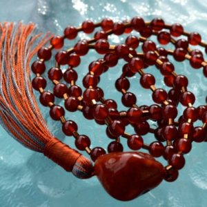 108 Red Carnelian Handmade Mala Beads Necklace – Blessed & Energized Karma Nirvana Meditation 8mm Prayer Beads For Awakening ChakraChristmas | Natural genuine Carnelian necklaces. Buy crystal jewelry, handmade handcrafted artisan jewelry for women.  Unique handmade gift ideas. #jewelry #beadednecklaces #beadedjewelry #gift #shopping #handmadejewelry #fashion #style #product #necklaces #affiliate #ad