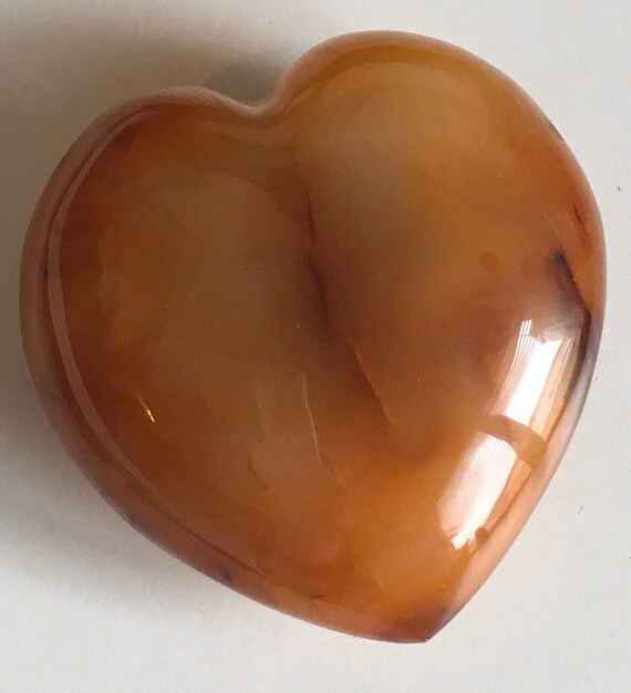 Carnelian Gemstone Puffy Heart, 60mm 240 Grams,healing Crystals And Stones, Excellent Stone For Restoring Vitality,motivation