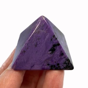 Shop Charoite Shapes! CHAROITE PYRAMID – From Russia | Natural genuine stones & crystals in various shapes & sizes. Buy raw cut, tumbled, or polished gemstones for making jewelry or crystal healing energy vibration raising reiki stones. #crystals #gemstones #crystalhealing #crystalsandgemstones #energyhealing #affiliate #ad
