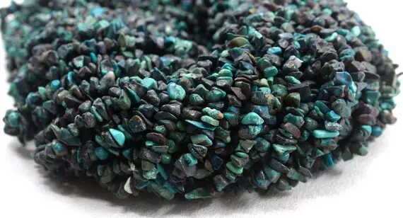 35" Long Natural Chrysocolla Chips Beads,uncut Beads,chrysocolla Bead,4-6 Mm,jewelry Making,polished Smooth Beads,gemstone ,wholesale Price