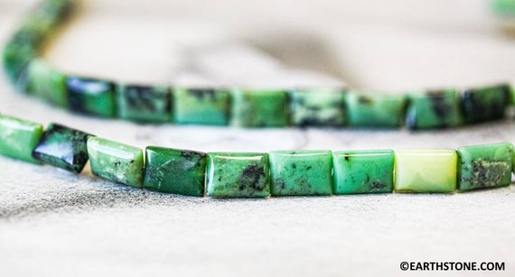 M/ Chrysoprase 10x14mm Flat Rectangle Beads 16" Strand Natural Gemstone Beads For Jewelry Making