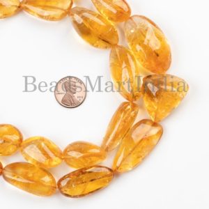 Shop Citrine Chip & Nugget Beads! Citrine 13.5×18-20x35mm Smooth , Citrine Nuggets Shape Beads ,Citrine Gemstone Beads, Citrine Plain Nugget Beads, Citrine Natural Beads | Natural genuine chip Citrine beads for beading and jewelry making.  #jewelry #beads #beadedjewelry #diyjewelry #jewelrymaking #beadstore #beading #affiliate #ad