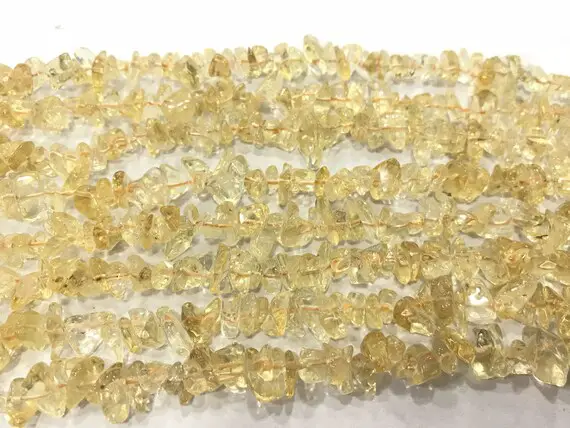 Natural Citrine 5-8mm Chips Genuine Loose Nugget Beads 34 Inch Jewelry Supply Bracelet Necklace Material Support