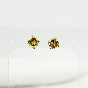 Shop Citrine Earrings! Yellow Citrine 14kt Gold Studs, Genuine Gemstones 5mm Round 1 plus carat total Set in 14kt Yellow Gold Stud Earrings | Natural genuine Citrine earrings. Buy crystal jewelry, handmade handcrafted artisan jewelry for women.  Unique handmade gift ideas. #jewelry #beadedearrings #beadedjewelry #gift #shopping #handmadejewelry #fashion #style #product #earrings #affiliate #ad