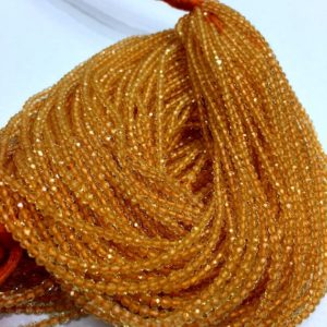 Shop Citrine Faceted Beads! 50 Strand Natural Citrine Faceted Rondelle Beads 2.MM Machine Cut Citrine Gemstone Beads Citrine Beads 13 Inch Top Quality | Natural genuine faceted Citrine beads for beading and jewelry making.  #jewelry #beads #beadedjewelry #diyjewelry #jewelrymaking #beadstore #beading #affiliate #ad