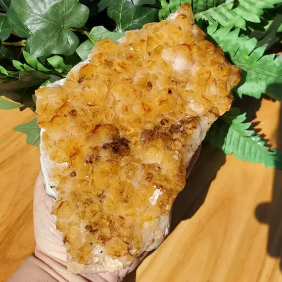 Citrine Crystal Cluster, Citrine Geode, Abundance And Manifestation Crystal, Wealth, Prosperity, And Success Stone, Chakra Cleansing Crystal